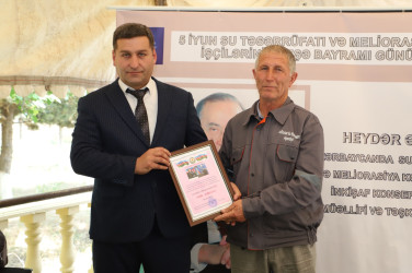 Su təsərrüfatı və meliorasiya işçilərinin  peşə bayramı qeyd olunub