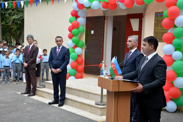 Neftçalada Qırmızıkənd kənd tam orta məktəbinin əlavə tədris korpusunun açılışı olub
