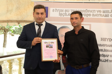 Su təsərrüfatı və meliorasiya işçilərinin  peşə bayramı qeyd olunub